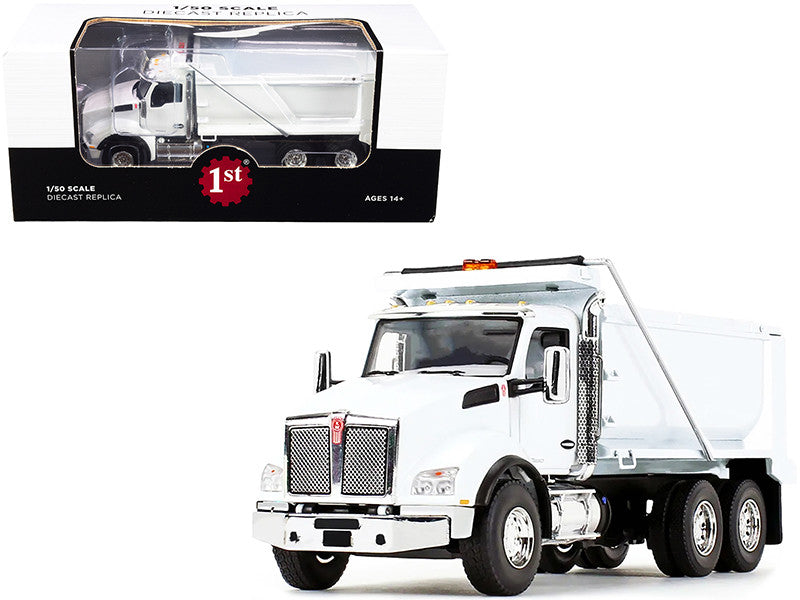 first gear 1/50 Kenworth T880 Dump Truck White with White Body 1/50 Diecast Model by F – Copper Creek Farm Toys & Coatings