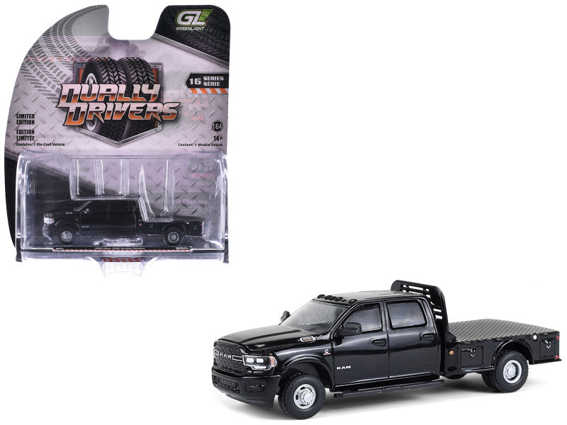 2018 Ram 3500 Dually Flatbed Truck Robin’s Egg Blue "Dually Drivers" Series 16 1/64 Diecast Model Car by Greenlight